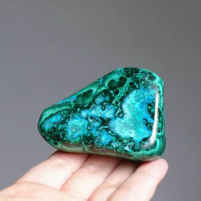 Malachite - chrysocolla natural polished 170g, Congo | MINERALS-STONES
