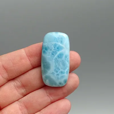 Larimar natural polished cabochon 9.9g, Dominican Republic