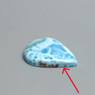 Larimar natural polished cabochon 12g, Dominican Republic