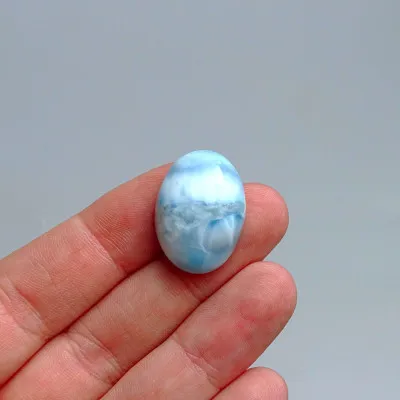 Larimar natural polished cabochon 5.4g, Dominican Republic