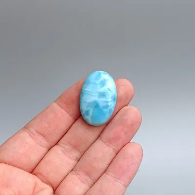 Larimar přírodní leštěný kabošon 6,9g, Dominikánská republika