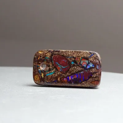Australský opál provrtaný kabošon 9,7g| MINERALS-STONES®
