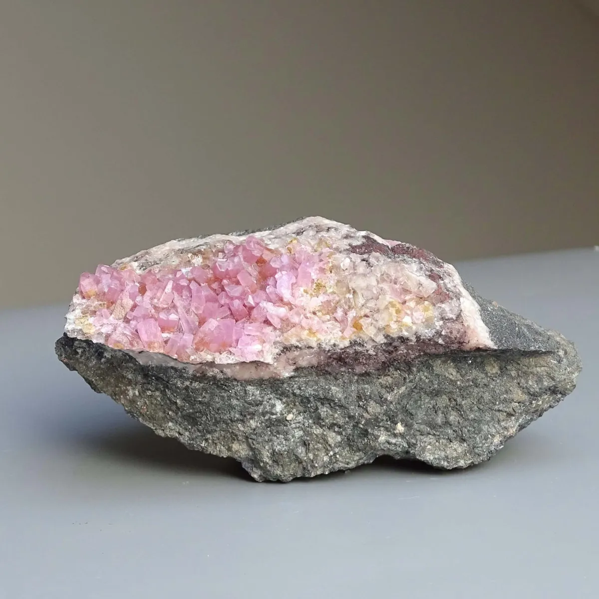 Cobaltocalcite crystals in rock 307g, Morocco |MINERALS-STONES