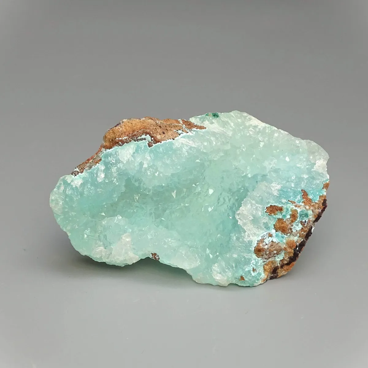 Chrysocolla with finely crystallized quartz 60g, Congo