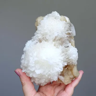 Scolecite on stilbite druse 1226g, India | Minerals-Stones