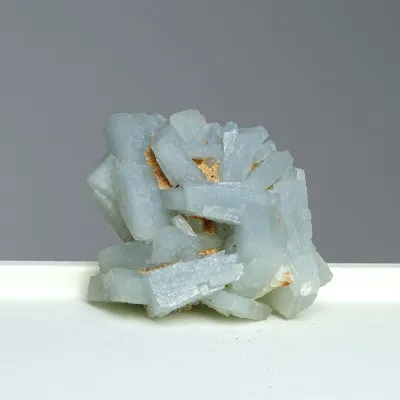 Barite blue natural mineral in rock 123g, Morocco