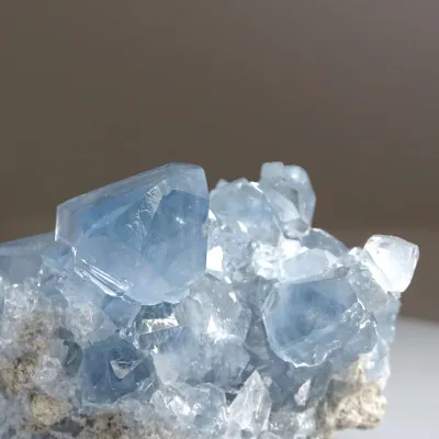 Celestine crystals druse 850g, Madagascar | Minerals-Stones