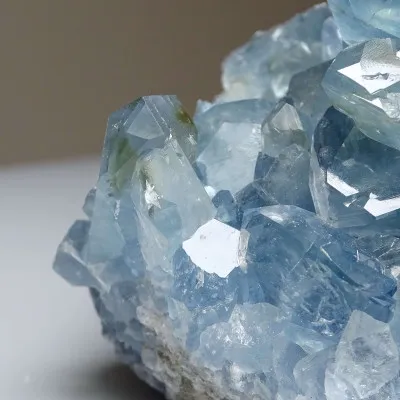 Celestine crystals druse 912g, Madagascar | Minerals-Stones