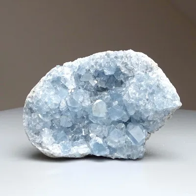 Celestine crystals druse 715g, Madagascar | Minerals-Stones