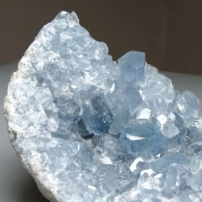 Celestine crystals druse 715g, Madagascar | Minerals-Stones