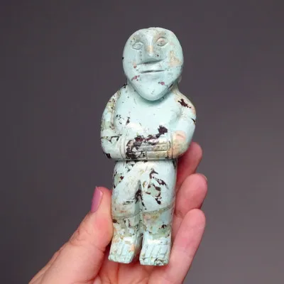 Chrysocolla - Pachamama figurine 161,Peru | Minerals-stones