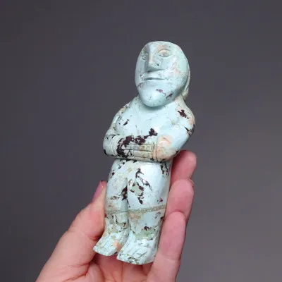 Chrysokoll - Pachamama Figur 161g, Peru | Minerals-Stones