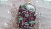 Eudialyte – silver pendant made of natural mineral