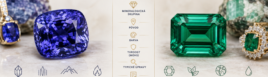 Tanzanit vs. smaragd: rozdíly, hodnota a výběr drahokamu | MINERALS-STONES®